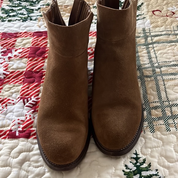 Franco Sarto Leather Suede Ankle Boots - Picture 3 of 11